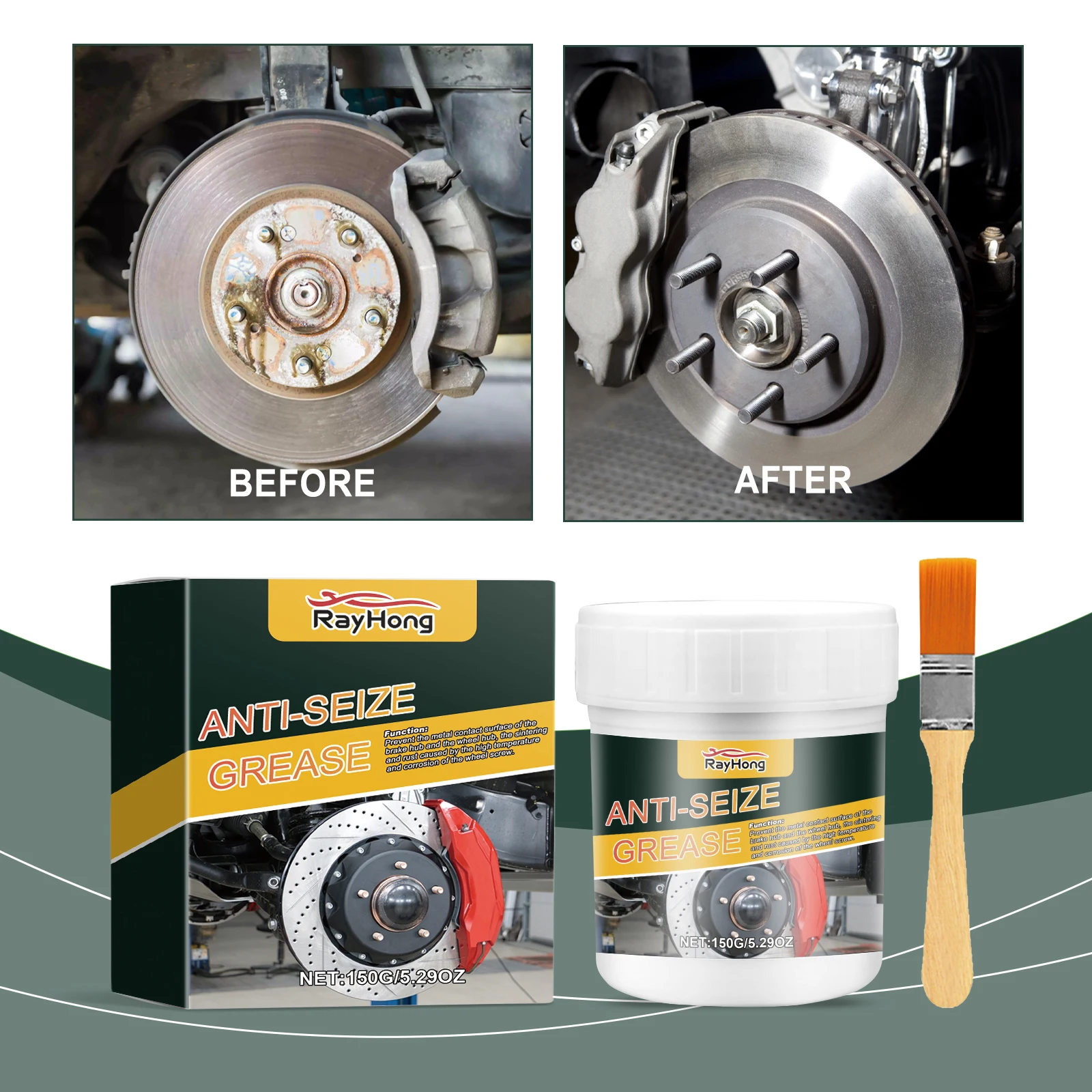 Automotive Brake Grease Lubricant Clearance Brake Pads Squeaking Reduces Friction Send Brushes