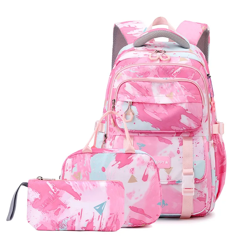 3 PCS Camouflage Design Kids Backpacks for Girls School Bag with Lunch Box purse Cute Bookbag Kids Backpack waterproof schoolbag 6