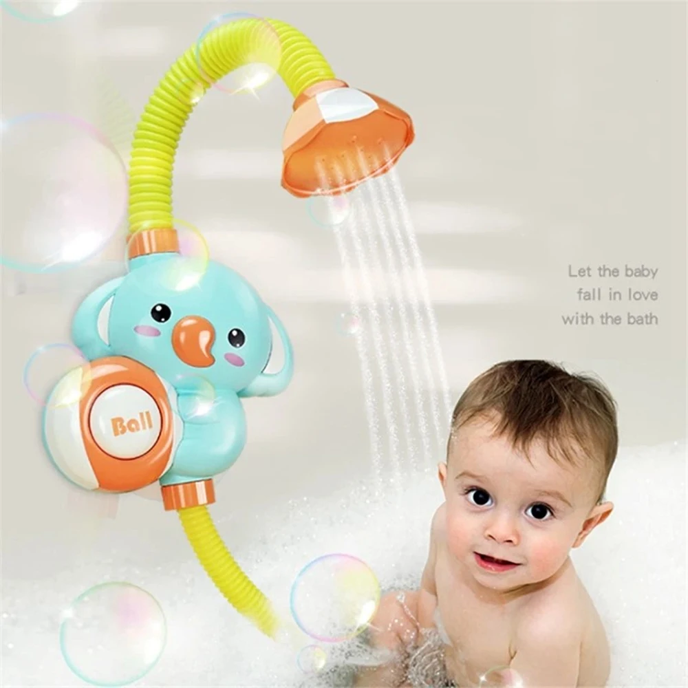 Baby Bath Toy Automatic Elephant Shower Toy Kid Baby Bath Spray Portable Bathtub Sprinkler Water Pump Fun Baby Gift 2