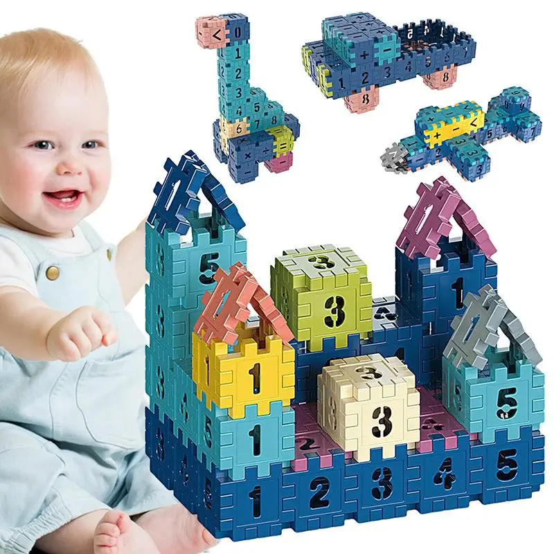 

Puzzle Blocks For Kids Colorful Assembly Toy Educational Safe Holiday Gift Numbered Puzzle Blocks 108pcs For Students Kids Girls