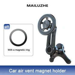 Enhanced Magnetic Car Phone Holder Mount with 20 Strong Magnets | Easy Installation & Unobstructed Vent Design (Black)