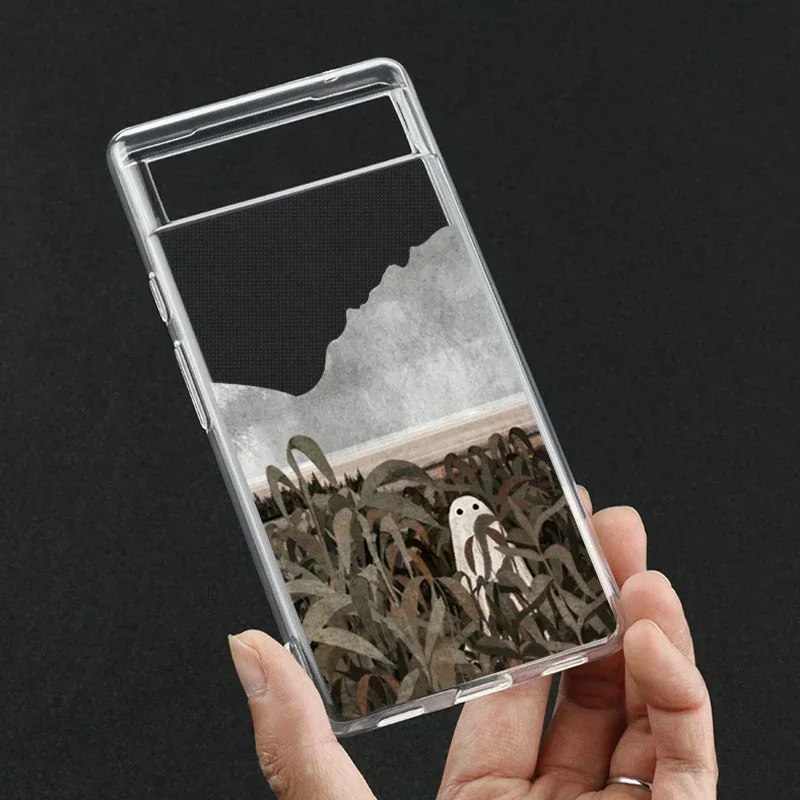 Clear Transparent Halloween Ghost Phone Case - Cute and Fun Design