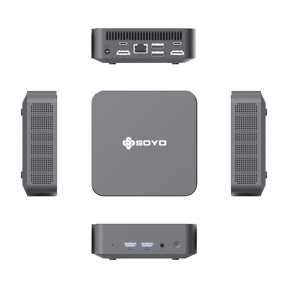 SOYO M4 Air Mini PC Intel 12th N95(up to 3.4GHz) Mini Desktop Computer 8GB RAM 256GB SSD Support 4K HDMI with Dual WiFi, BT5.0 6
