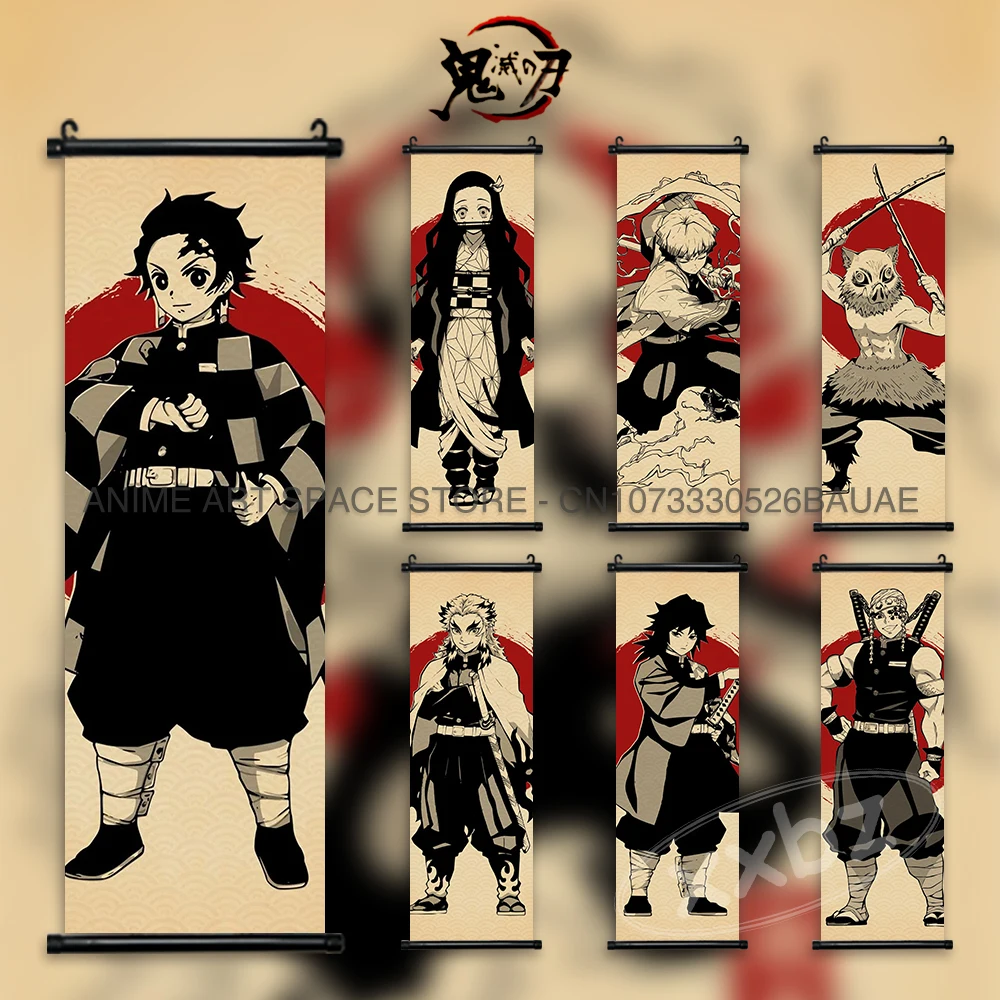 Demon Slayer Zenitsu Wall Scroll Canvas Poster