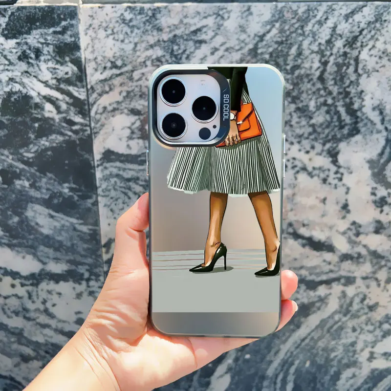 Girl Boss Art Handyhülle für iPhone 17 16 15 14 Plus Pro Max 13 12 11 Pro Max 13 Mini Modische Stoßfeste Laser-Rückabdeckung Fundas – Detail 9