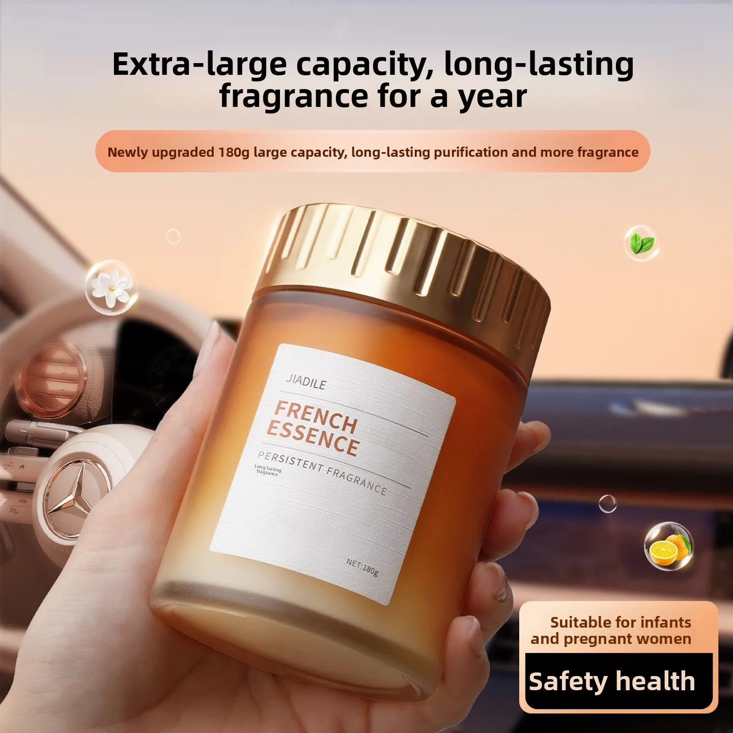 Car-Mounted Solid Aromatherapy Balm For Eliminating Odors In The Car, Long-Lasting Fragrance, High-End New Car Perfume_voghion.com