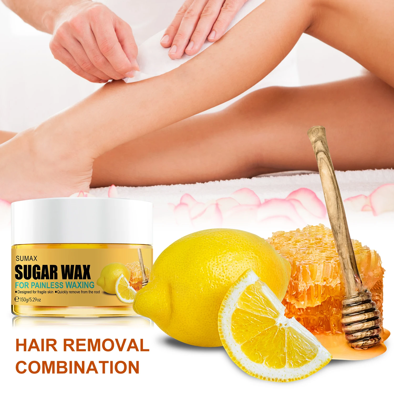 Hair Removal Wax 150g Painless Depilatory Honey Arms Legs Chests Natural Ingredient