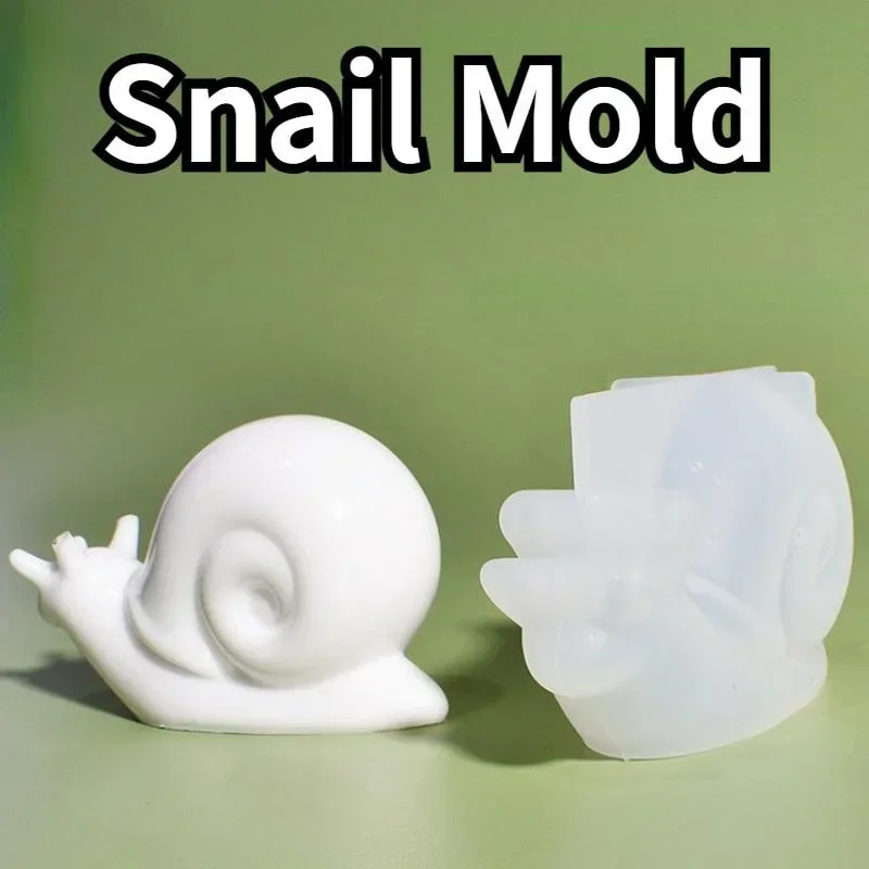 DIY Epoxy Resin Mold Lovely Snail Small Animal Silicone Molds Casting Mold Snail Making Plaster Mould for Home Decor Ornament