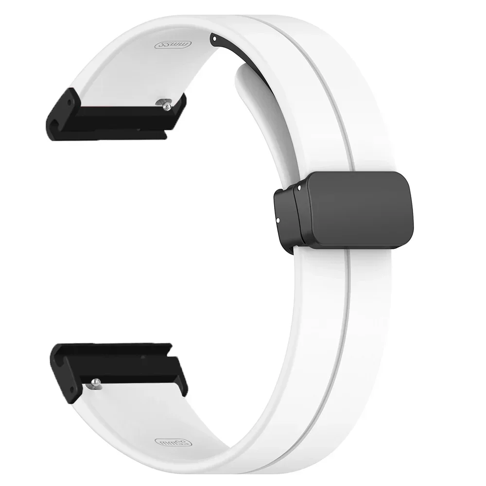 Magnetic Quick Release Silicone Bracelet with Folding Buckle