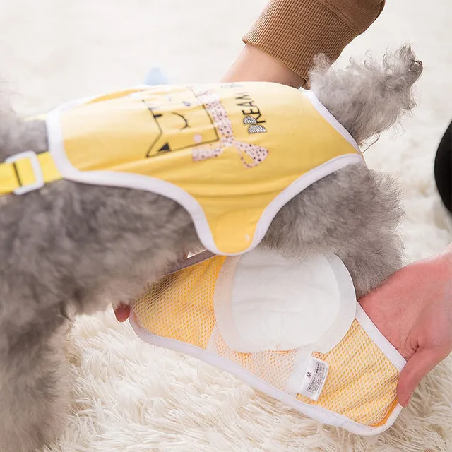 30/60pcs Dog Diaper Breathable Small Reusabl Pet Diaper Pads Male Dog Sanitary Pants with Suspenders Comfortable 2