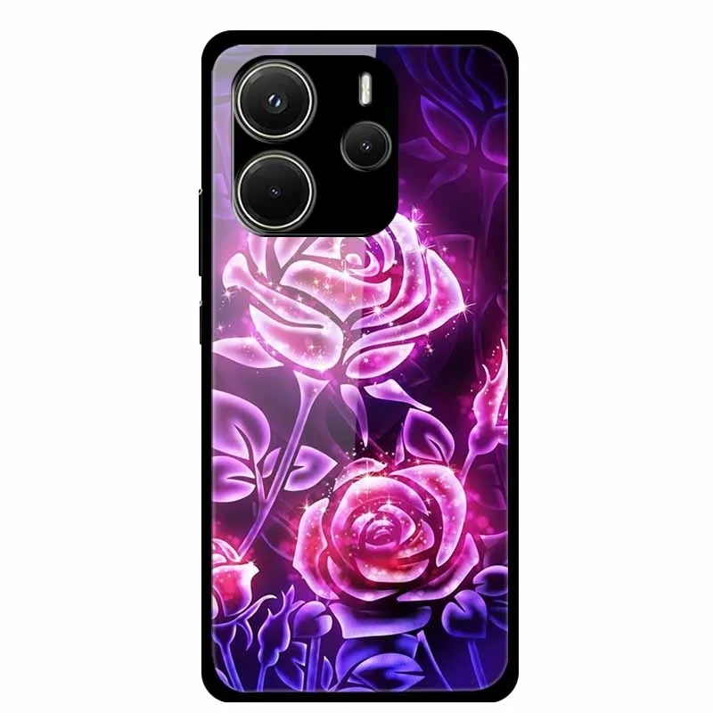 Space-Themed Soft Bumper Tempered Glass Case with Premium Protection