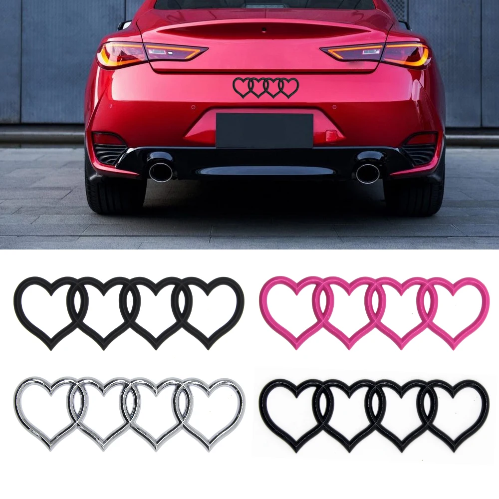 

Car AccessoriesCar Love Heart Logo Rear Trunk Tail Label Badge Emblem Decal Car Sticker for Audi A4 A3 A5 A6 A4L B8 B7 B9 C6 C7