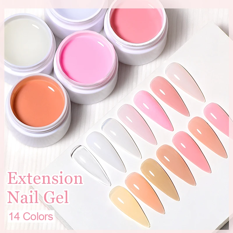 MEET ACROSS 20ml Pink Clear Nude Extension Gel Nail Polish Nail Supplies Semi Permanent UV Gel LED Hard Gel Nail Art Varnish S578e4f921a614f5aa0ee8d8b5759f4317