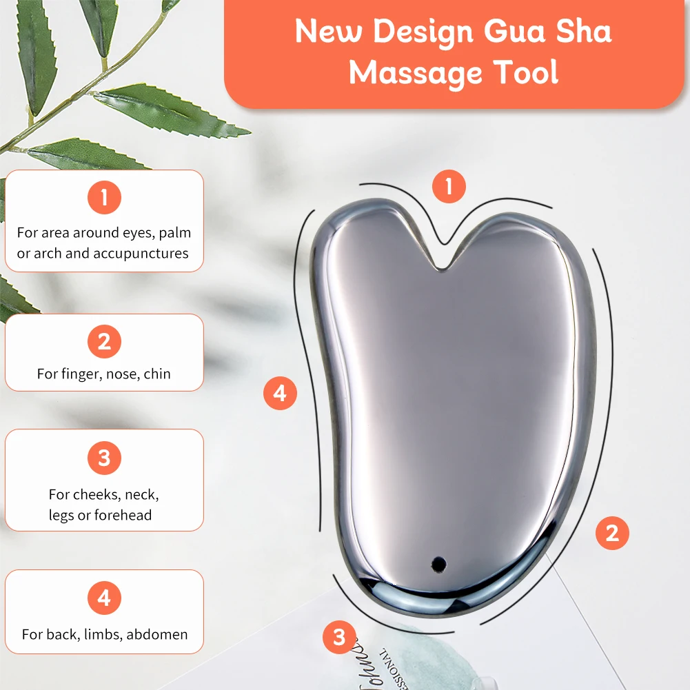 Terahertz Skin Scraping Face Massage Skincare Tool Guasha Scraper Lifting Anti Wrinkle Guasha Body Neck Care Massager COOL CHARM