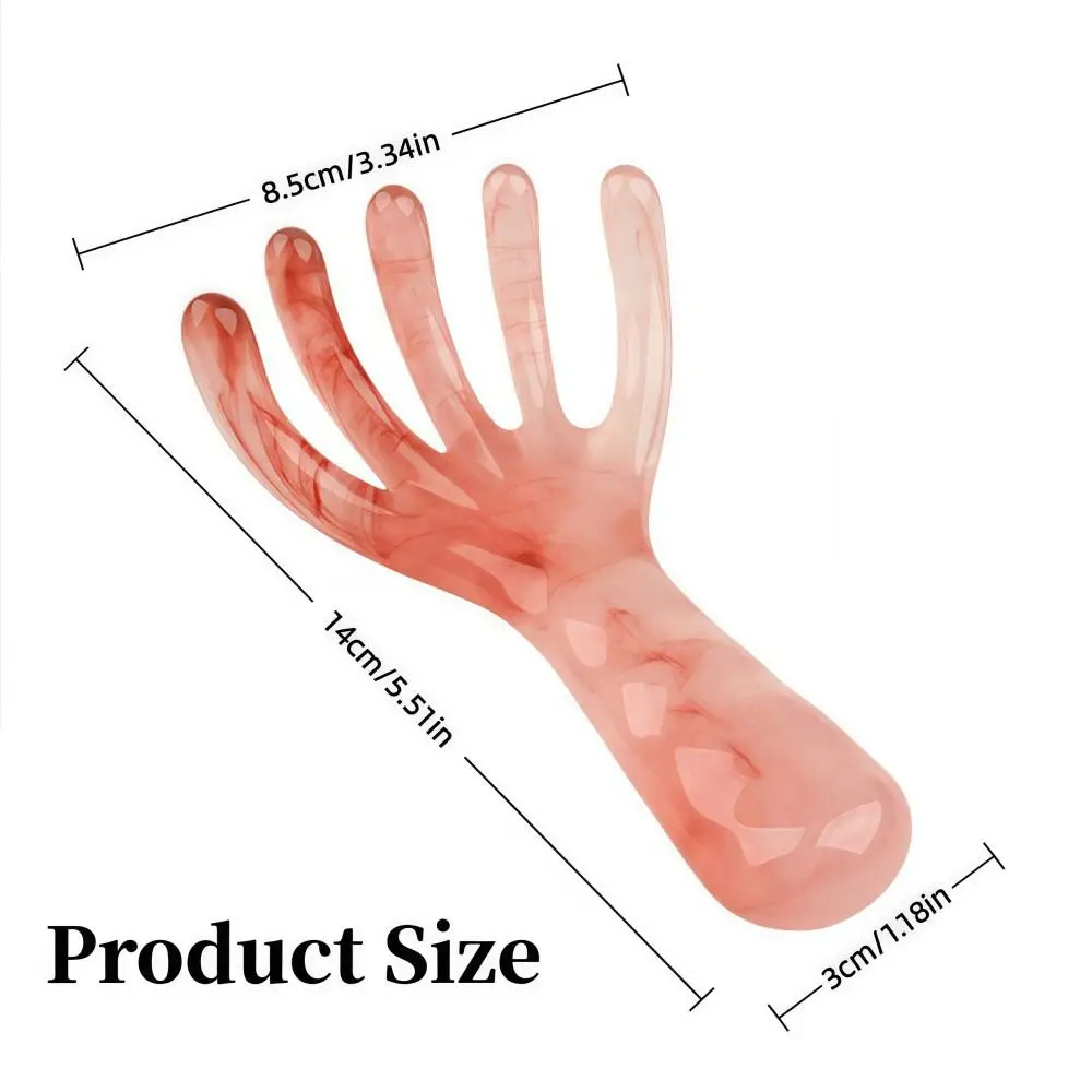 Five-Claw Head Meridian Massage Comb Resin Anti-static Back Scratcher Handheld Multifunctional Long Handle Comb