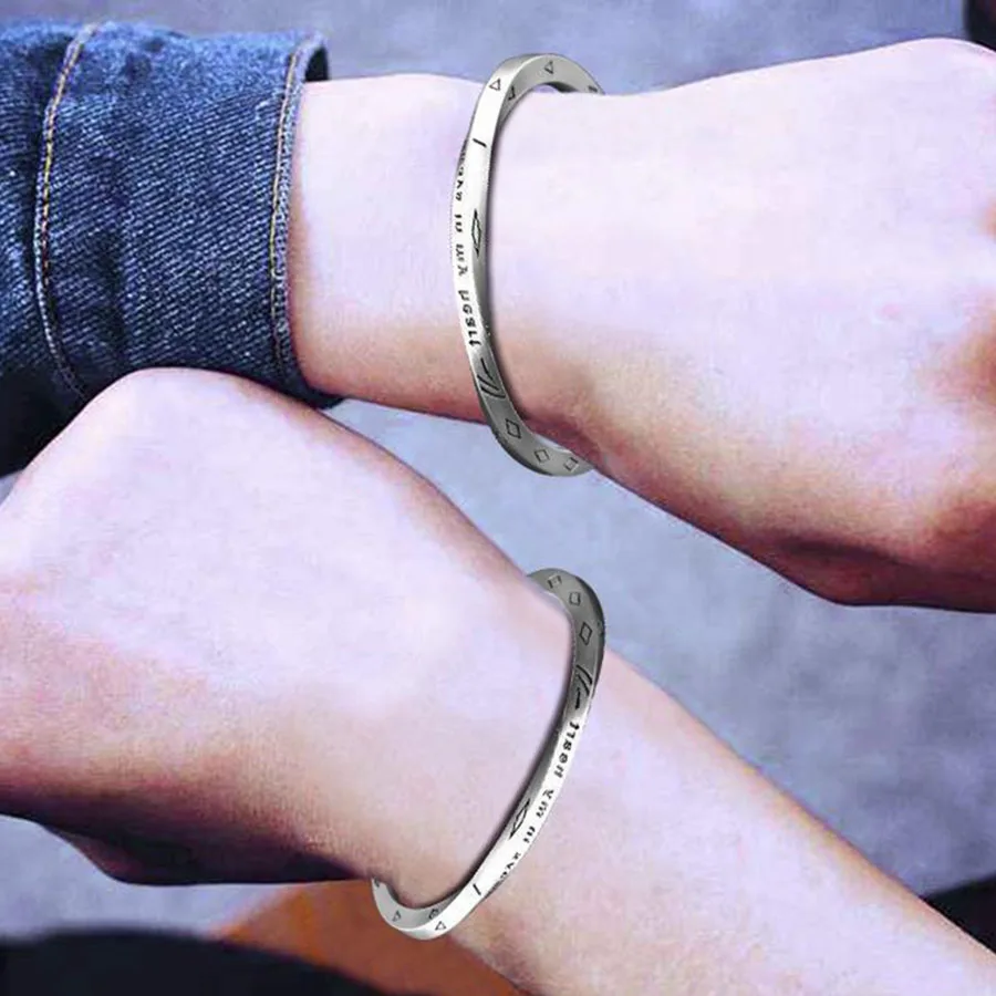 Twisted Viking Bangle Bracelet for Men and Women