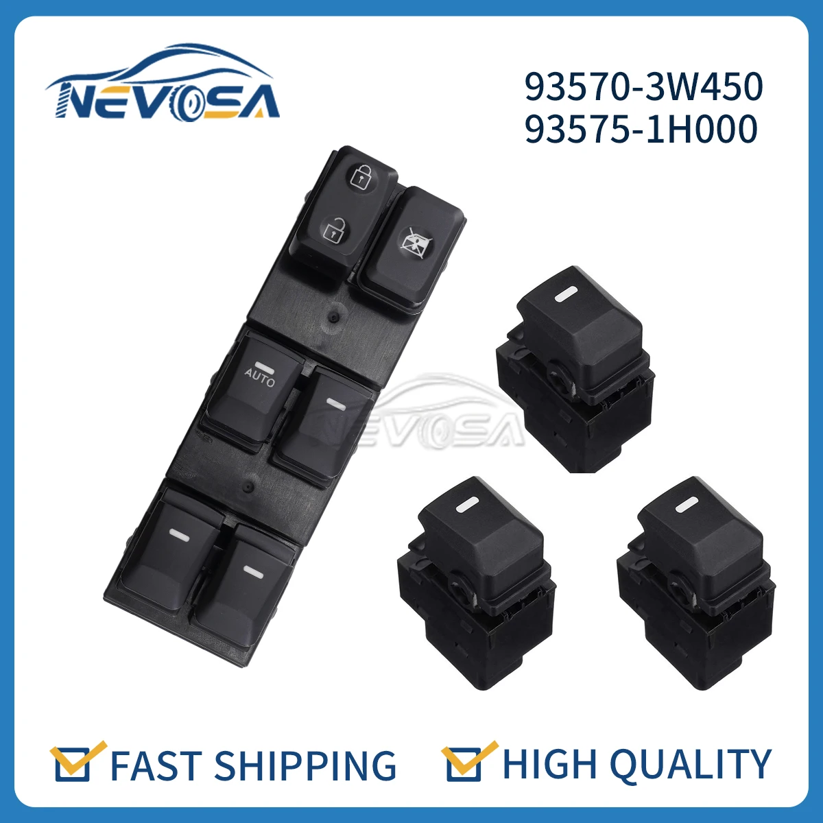 Nevosa Front Rear Electric Power Master Window Switch For Kia Sportage