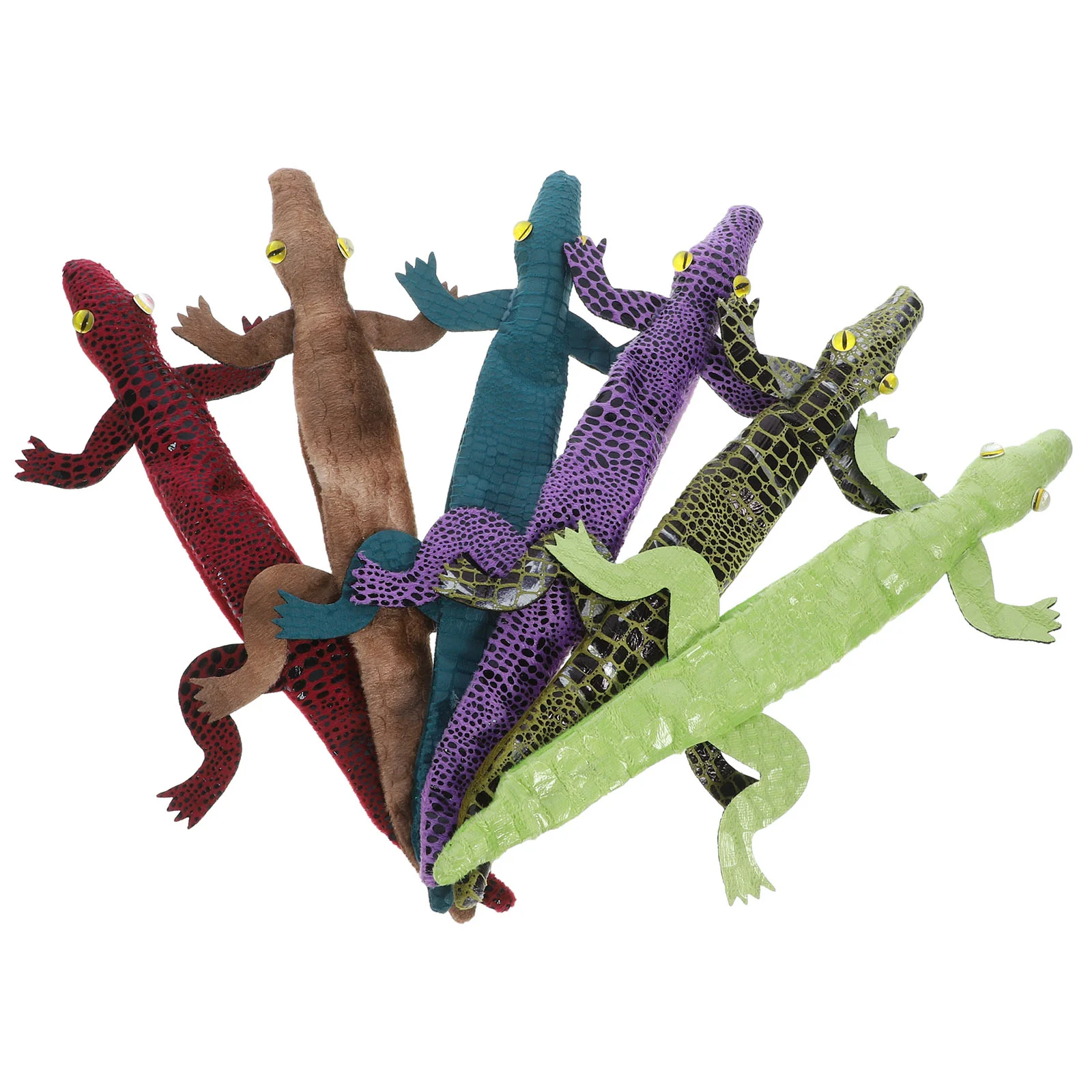 

6pcs Crocodile Slap Bracelets Realistic Snap Bracelets Animal Bracelet Snap Bands