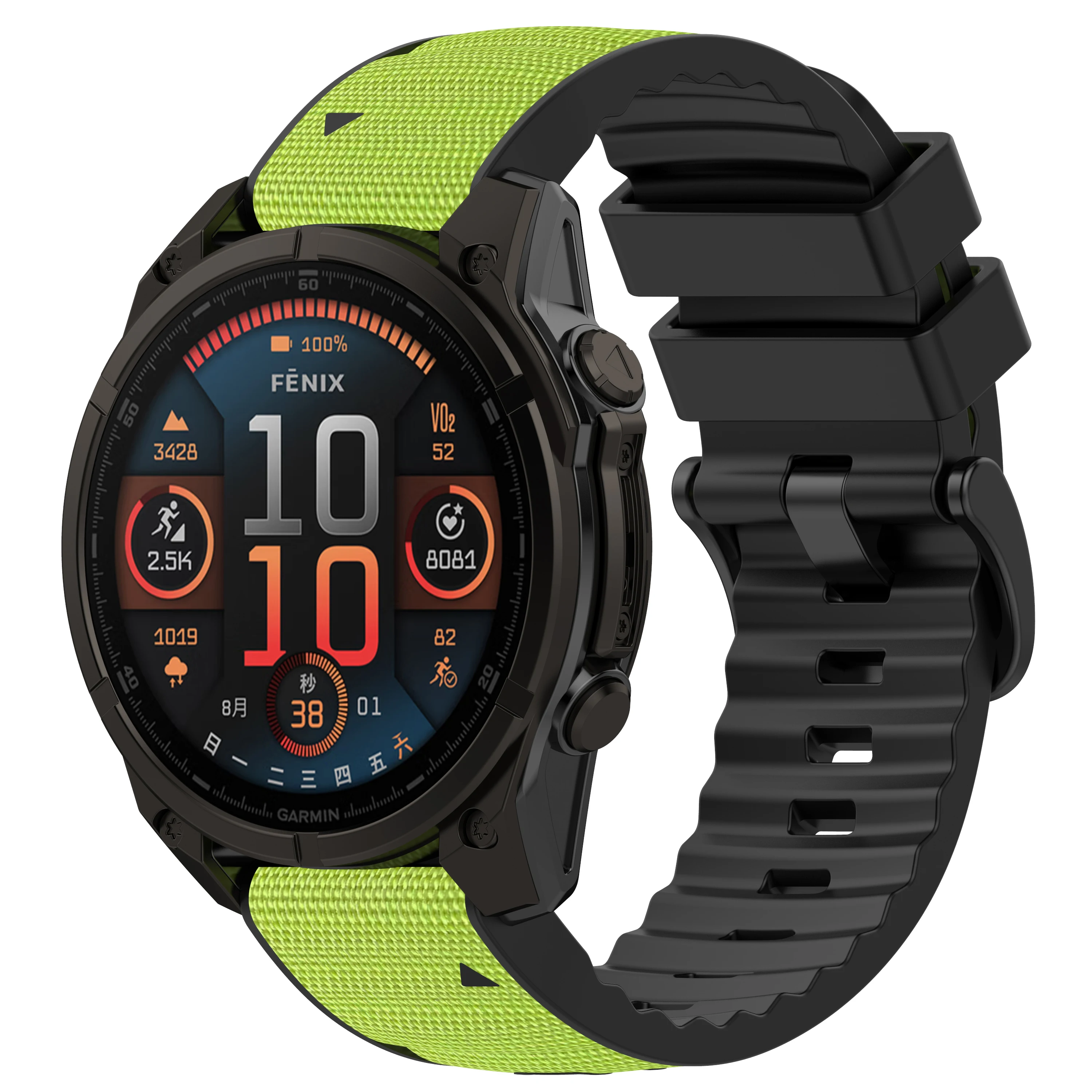 Premium 22/26mm QuickFit Leather Silicone Strap - Stylish Watch Band Bracelet