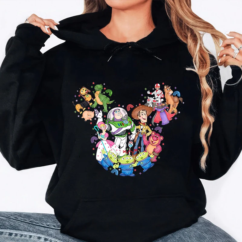 Toy Story Mickey Head Printed Women's Hoodie Loose Sweater Casual Top 2