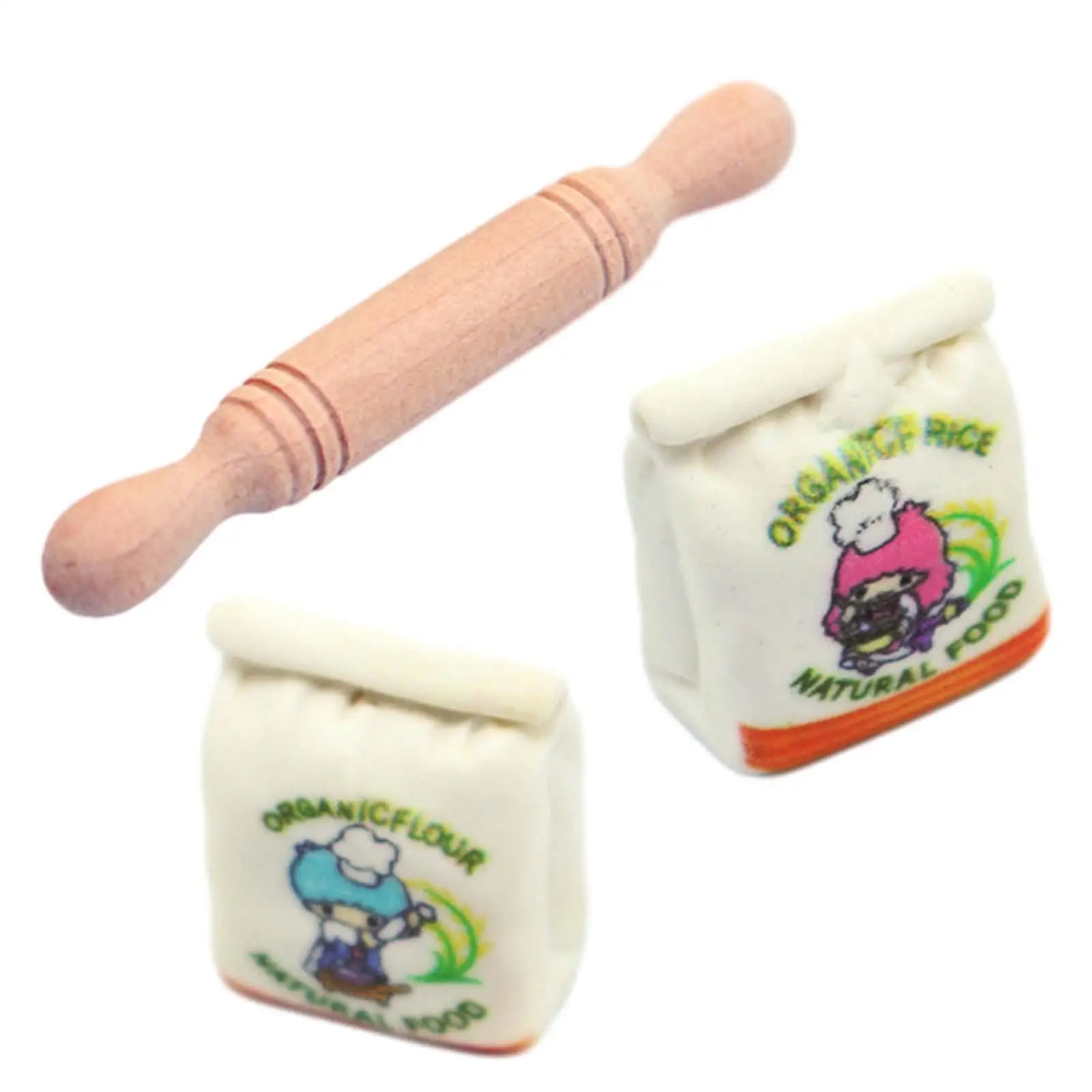 

Игровой набор для ролевых игр, Скалка и мука для приготовления кукольного домика, набор инструментов для выпечки, Реалистичная посуда, кухонная утварь, игрушки для декора,