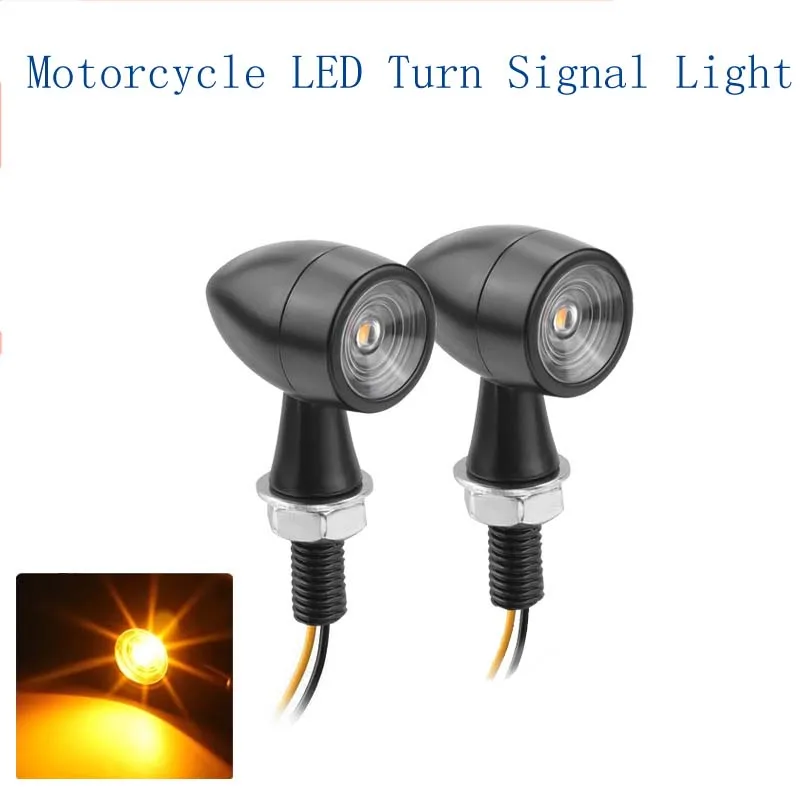 2Pc 8Mm Moto Led Indicatore Di Direzione Moto Lampeggiante Clignotant Moto Led 12V Misura Per Kawasaki Suzuki Yamaha