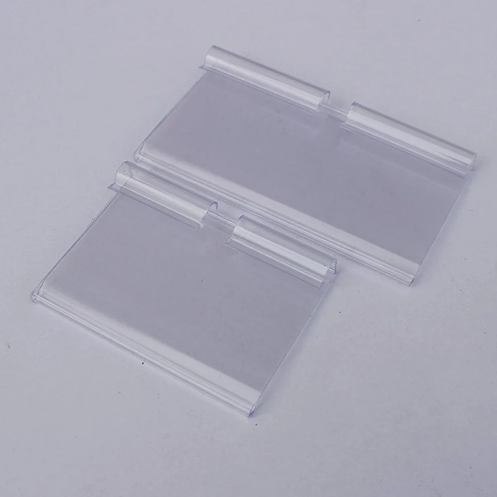 

10pcs PVC Shelf Display Shelves Holder Price Tags Premium Plastic Transparent Price Tag for Supermarket Mall Shop Store