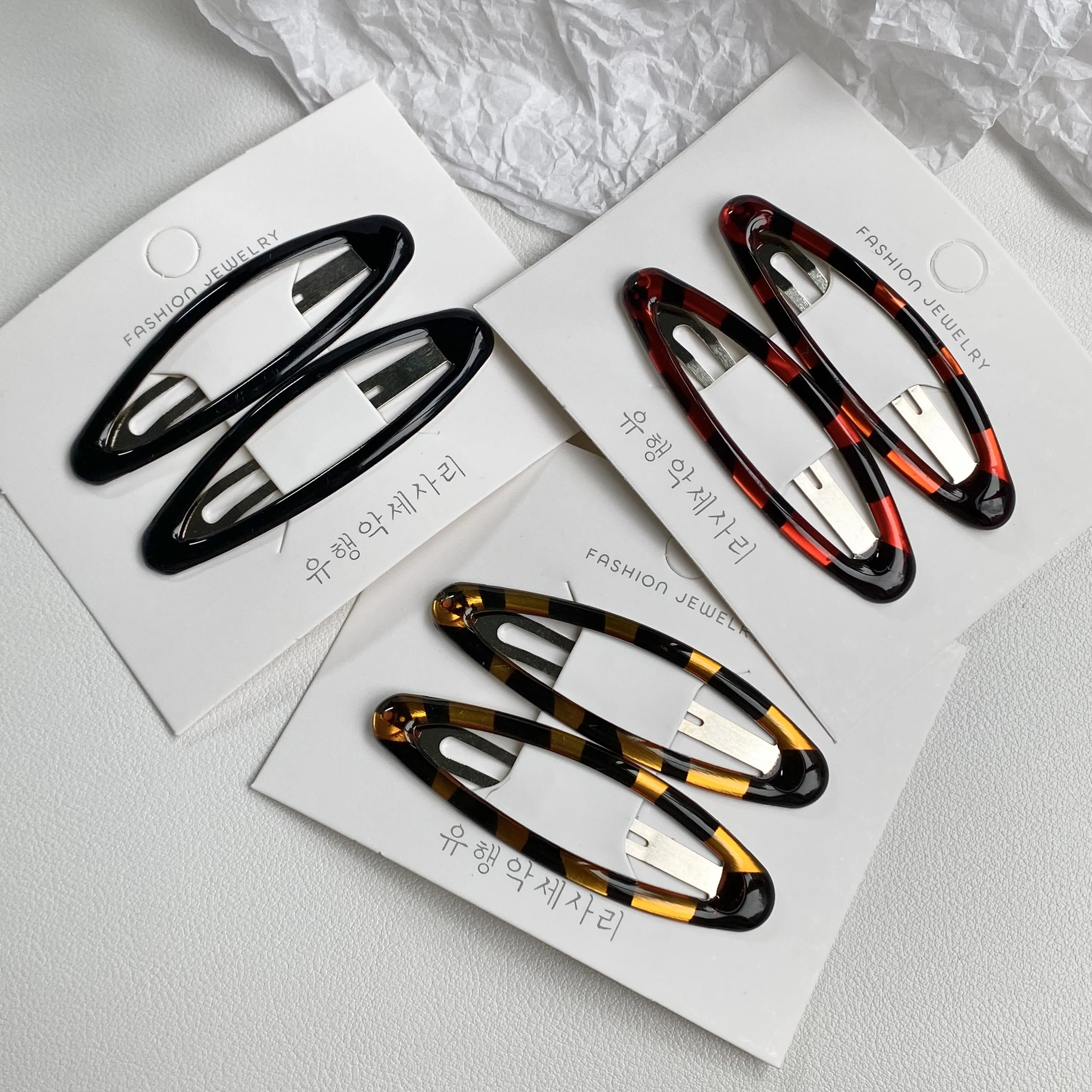 1PC Oval Acrylic Hair Clip Set, Multi - Color Fashion Hair Pins, Stylish Hair Accessories For Women And Girls