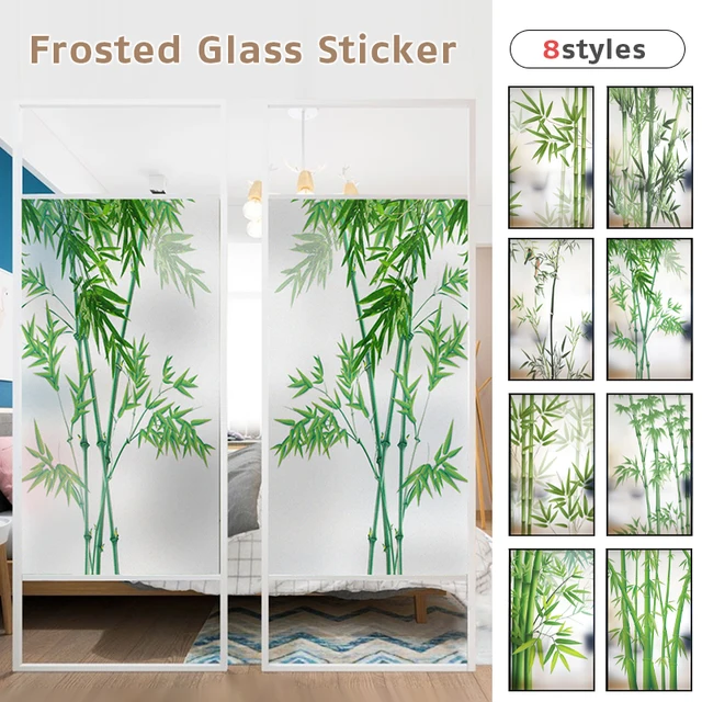1pc Bamboo Window Film For Glass Window Decorative Films Frosted Privacy  Window Covering Door Cling Non Adhesive Removable Window Decal No Glue Stained  Glass Sticker For Home | Buy More, Save More |