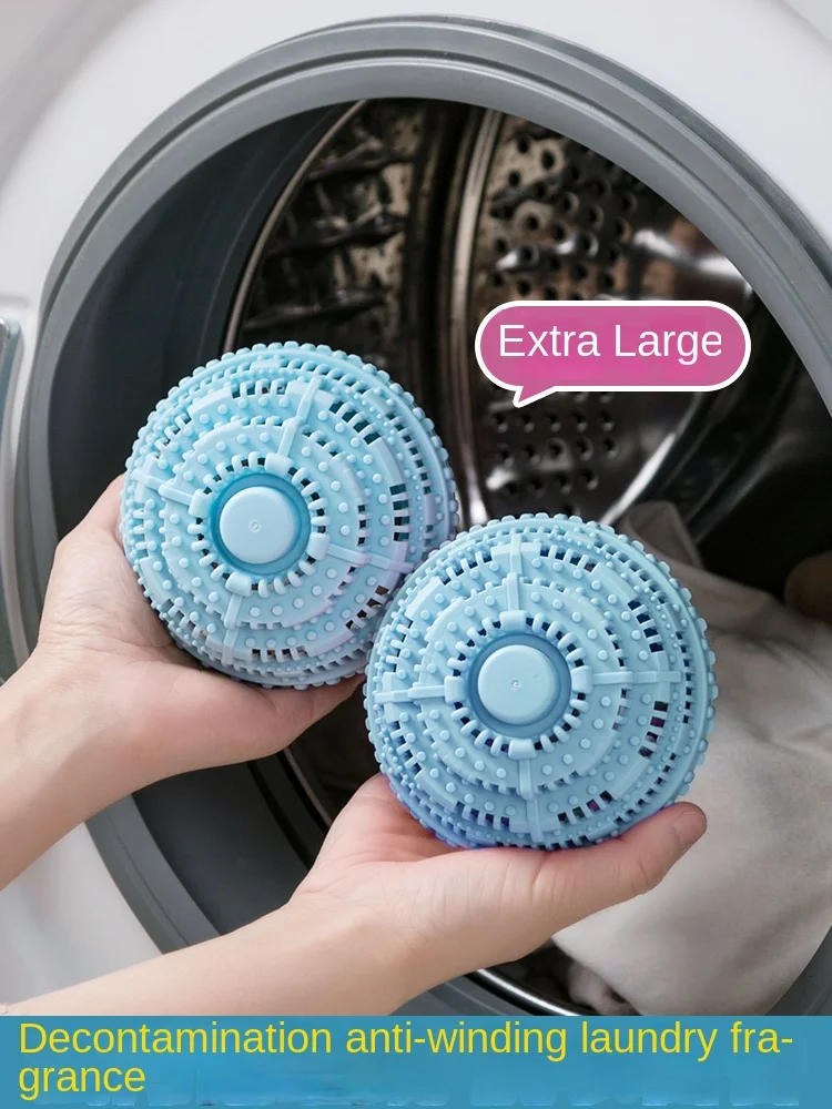 

Plus-Sized Laundry Ball Decontamination Anti-Winding Washing Machine to Fantastic Fuzz Ball Remover Laundry Fragrance Magic Ball