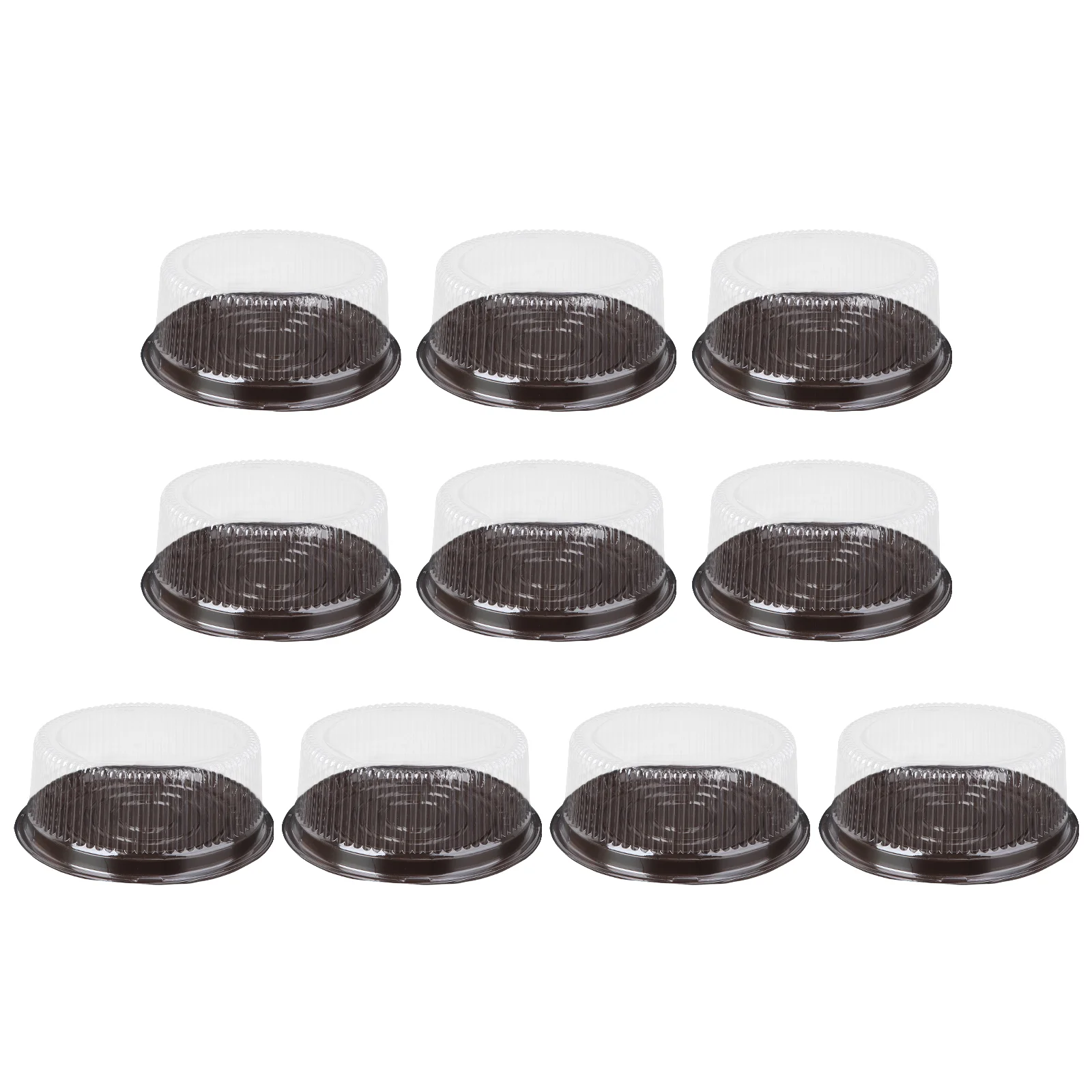

10Pcs Cake Containers with Dome Lids Cake Boards Round Cake Carriers Transport Boxes Cake Holder Display Case for Birthday