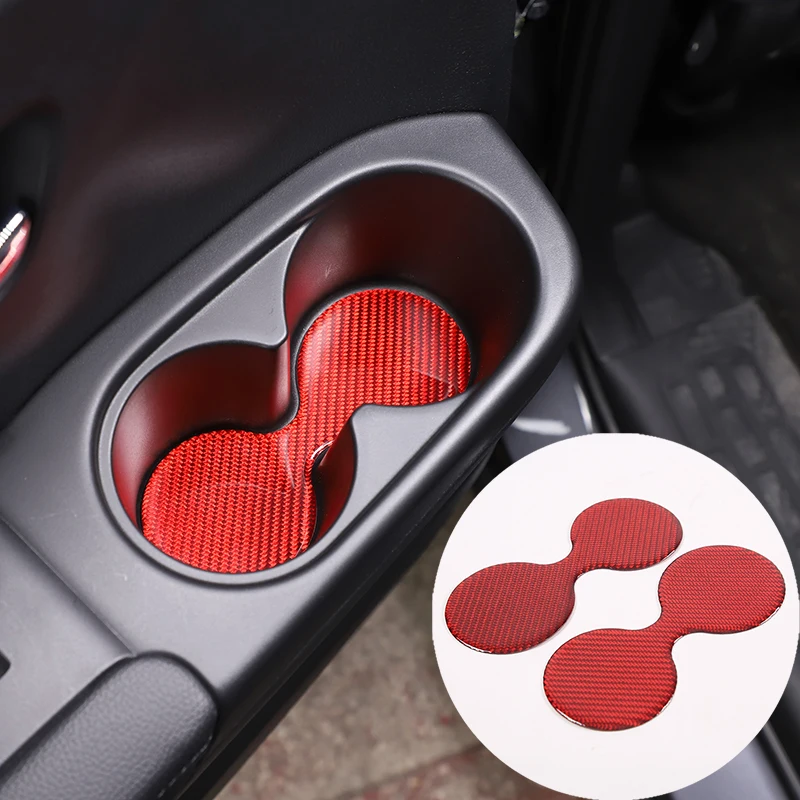 

For Honda Pilot 2015-2019 Soft Carbon Fiber Car Rear Door Cup Holder Groove Protective Pad Interior Modification Accessories