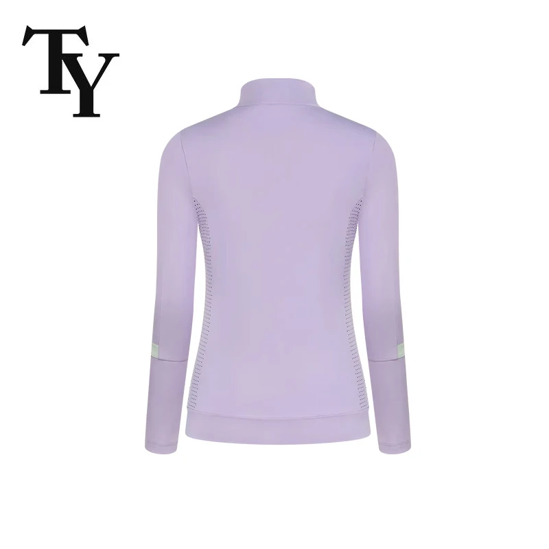 T420 Golf Women's Long-sleeved Jacket Autumn New Golf Clothing Zipper Stand-up Collar Thin Sports Top Female Apparel