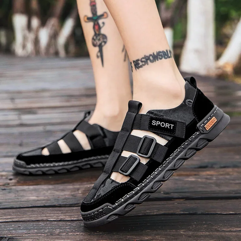 Fashion Light Casual Shoe Men's Beach Sandals 2023 Summer Gladiator Men's Sandals Outdoor Roman Sandals Breathable Men Shoes