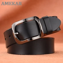 

Pin Buckle Waist Belt 2021 New High Quality Genuine Leather Luxury Strap Male Belts For Women Jeans Casual Belt