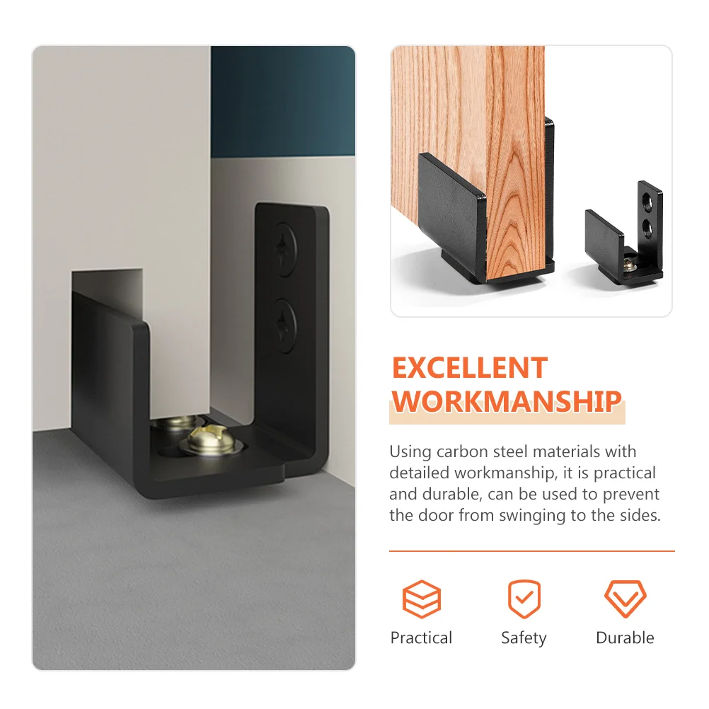 Carbon Steel Adjustable Floor Guide Wall Mount Swing Stop Doors Sliding Door Bottom Guide Barn Door Roller Stopper