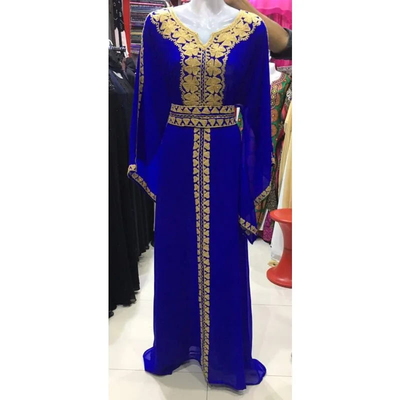 

Royal Blue Kaftans Farasha Abaya Dress From Dubai, Morocco Is A Very Fancy Long Dress