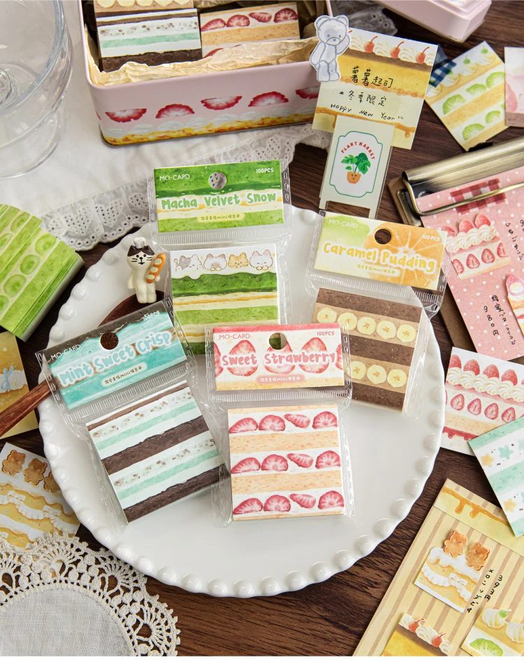 50 Stück/Packung Kawaii Frucht-Thema Niedliches handgezeichnetes Mini-Nachrichtenpapier Scrapbook Schul- und Bürobedarf – Detail 1