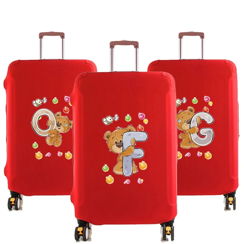 

Travel Suitcase Dust Luggage Protective Elastic Luggage Cover for 18-28 Inch Trolley Case Bear Letter Series Travel Accessories