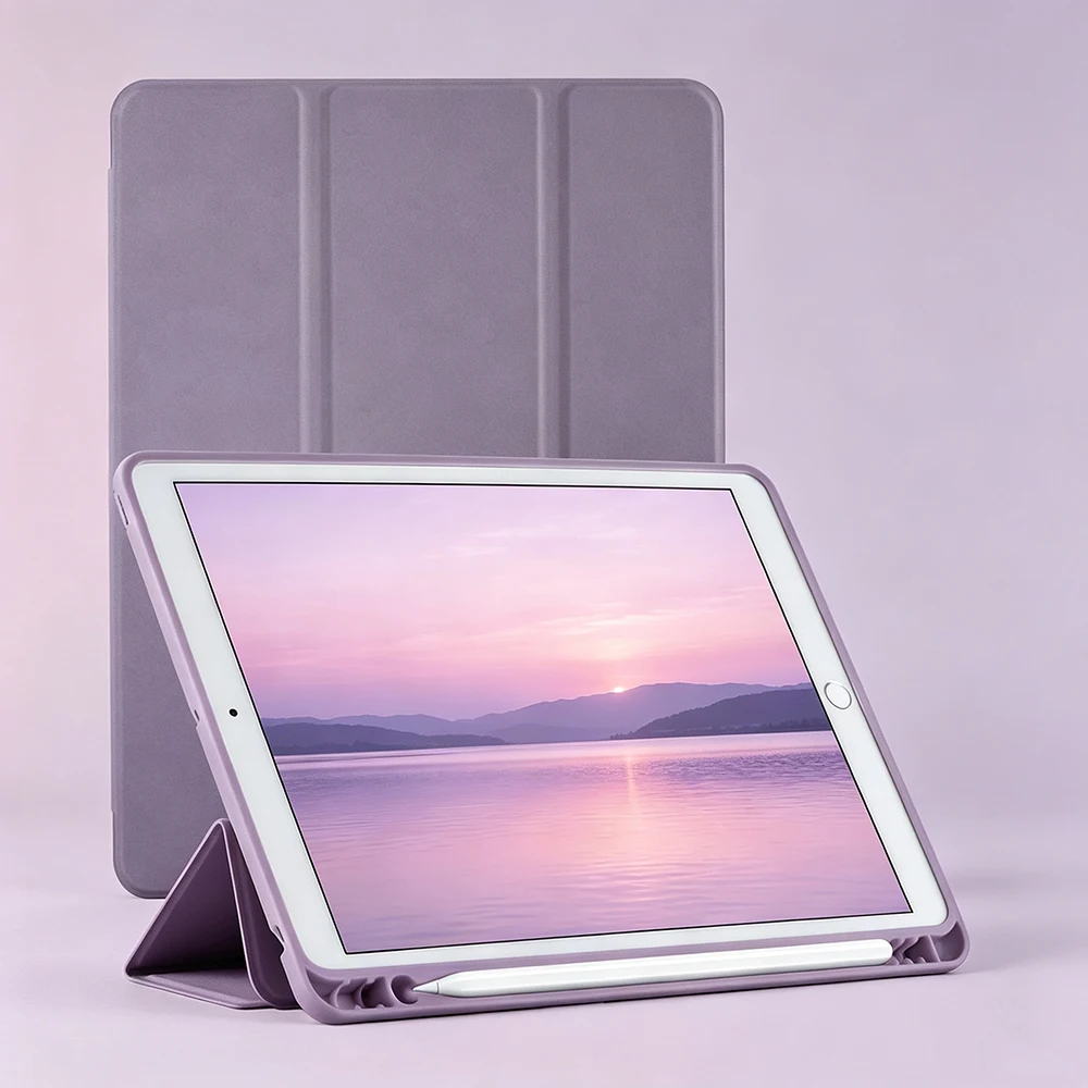 Magnetic Flip Smart Cover with Soft Silicone Back Shell