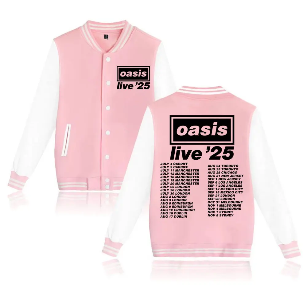 The Oasis Live '25 Tour 2025 Baseball Uniform Jacket Harajuku