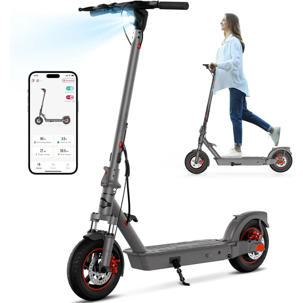 

Electric Scooter Adults, Peak 630W Motor,25 Mph Top Speed,35 Miles Range,with Dual Brakes and Dual Shock Absorption 10" Tires
