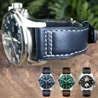 Coffee Black 20 21 22mm for IWC Portofino Le Petit Prince Portugieser Cowhide Watch Band Special Interface Needle Buckle Durable