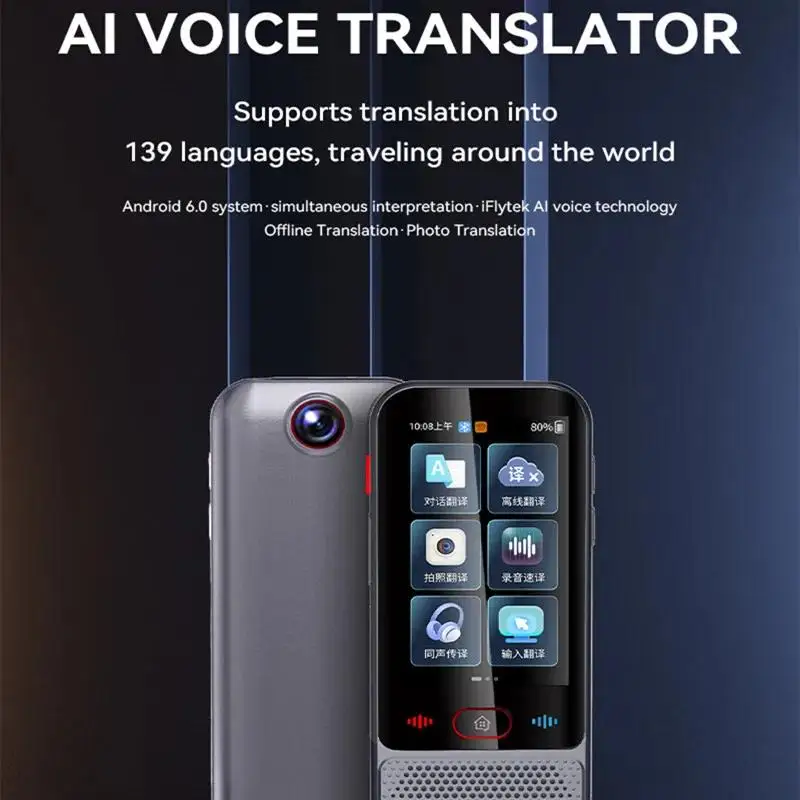 Smart Voice Translator 139 Online Languages 14 Offline WIFI Photo Recording Dictionary M30 Translation Device Business Travel