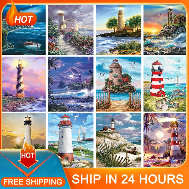 Pelican Lighthouse Diamond Painting Kit