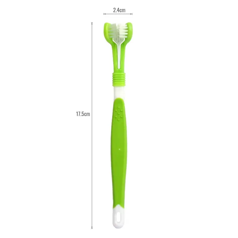 Pet Toothbrush Dog Cleaning Mouth Three Sided Multiangle Cleaning Tartar Teeth Health Care Tool Pet Supplies pet toothbrush