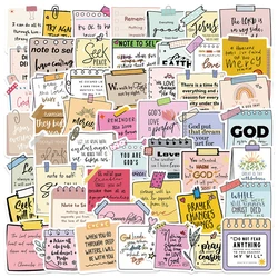 Inspirational Bible Verse Quote Stickers - Decorative DIY Decals (50PCS)