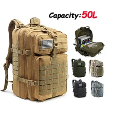 30L/50L Army Military Tactical Backpack Men Large Capacity Softback Outdoor Waterproof Hiking Camping Hunting Bags Assault Pack