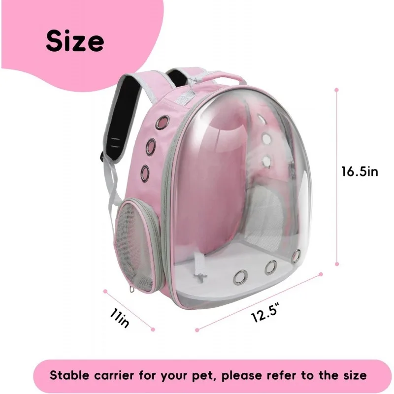 Expandable Pink Pet Backpack 3