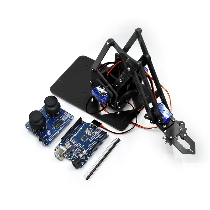 SG90 MG90S 4 DOF Unassembly Acrylic Mechanical Arm Robot Manipulator Claw for Arduino Maker Learning DIY Kit Robot image 6